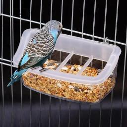 Alimentador Papagaio Transparente para Periquitos Pequenos e Médios, Bebedor, Suprimentos de Pássaros, Gaiola, Pássaros, Água Pendurada Tigela, Pet Food Container - Image 3