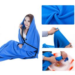Saco de dormir portátil com forro de lã, Cama leve para acampamento ao ar livre, Mochila para caminhadas, Saco de dormir ultraleve, 180cm - Image 4