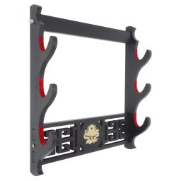 Suporte Espada Dragão Montagem De Parede De Veludo Suporte Katana Acolchoado Suporte Espada Samurai Display Rack 1/2/3/4 Camada - Image 4