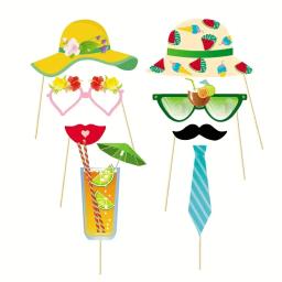 Conjunto de adereços fotografia havaiana para festas na praia do verão e tema tropical, 29 peça - Image 2