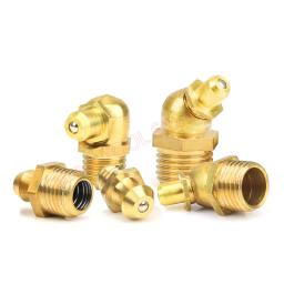 Acessórios para bicos de graxa hidráulica de latão Kit de encaixe do bocal de óleo, Passo da rosca 1mm 45 90 180 graus, M6 M8 M10, 5 10Pcs - Image 2