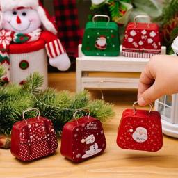 Caixa De Presente De Lata De Natal Caixa De Doces De Metal Recipientes De Armazenamento De Doces Quadrados Para Férias, Suprimentos De Natal, Presentes De Feliz Ano Novo - Image 2