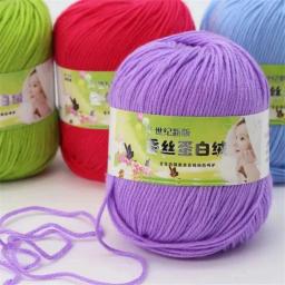 50g Fios De Tricô De Seda Fio De Algodão Crochet Fio Fio Tricots Meias De Tricô Diy Fio Hilos Para Tejer A Ganchillo Crochet - Image 3