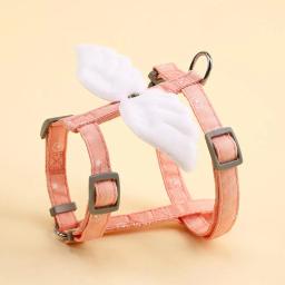 Pet cinta de peito com asas de anjo escape-proof gato arreios conjunto de coleira gatinho acessórios para caminhada ao ar livre - Image 4