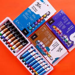 Conjunto de tinta acrílica metálica fluorescente, estudante de alta modelagem, pintura DIY criativa, pintura de parede, arte design, 8 cores, 18ml - Image 3