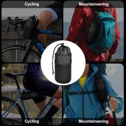 Sacos de bicicleta titular garrafa ciclismo garrafa de água transportadora bolsa chaleira isolada mtb estrada guiador saco acessórios ciclismo - Image 3