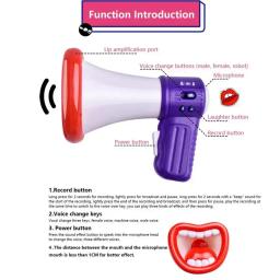 Megafone alto-falante brincadeira brinquedo portátil megafone engraçado criança brinquedo complicado microfone portátil brinquedo para meninos meninas crianças criança - Image 5