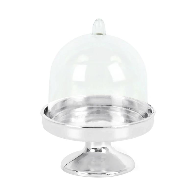 Clear Cupcake Stand Box, barra de doces, mesa doce, sobremesas, cookies Box, casamento, decorações de aniversário, 8cm, 4pcs - Image 1