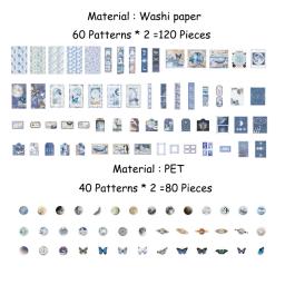Journamm-Decoração Adesivos Materiais, Kit Combo de Papel, Colagem Lixo Diário, Suprimentos DIY Scrapbooking, Flor de arte, 200pcs por pacote - Image 6