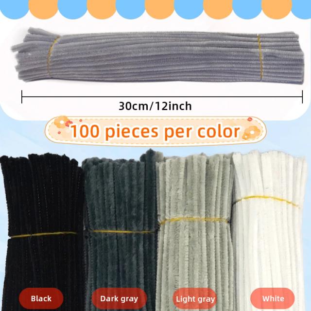 Hastes Chenille a Granel para Artesanato - 400 Peças em 4 Cores Sortidas para DIY e Presentes Criativos