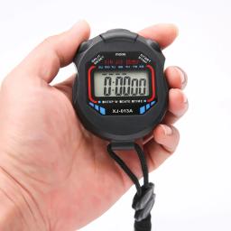 Profissional Handheld LCD Digital Sports Cronômetro, cronômetro clássico temporizador Stop Watch com corda, temporizadores impermeáveis, novo - Image 1