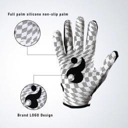 Dedo completo Anti Slip Silicone Rugby Luvas, Pulseira ajustável, Luvas de beisebol ao ar livre, Futebol americano, 1 par - Image 3