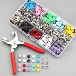 Botões De Costura De Metal Colorido, Solid Plier Tool Set, Prong Press Studs, Snap Fasteners, Instalando Roupas e Sacos, 50 Pcs, 100Pcs - Image 1