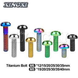 Xingxi parafuso de titânio m6/m8x12/15/20/25/30/35/40mm cabeça de chave allen parafuso ti para freio de bicicleta e motocicleta - Image 1