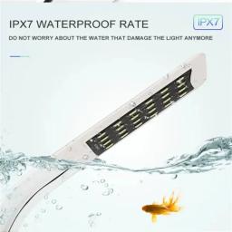Super Slim À Prova D' Água LED Aquário Luz, Clip-On Lâmpada, Aquário, Planta Crescer Iluminação, Plug UE, Fish Tank Suprimentos, 1Pc - Image 3