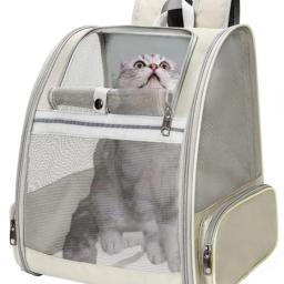 Mochila de lona respirável Pet, gato portátil Bag, Viagem ao ar livre saco de transporte para gatos e cachorro, Pet transportando suprimentos - Image 4