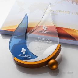 Personalizado Concorrência Gotas De Água Amor Voluntário Prêmios Troféu De Cristal Empresa Excelente Empregado Home Decor Medalha De Honra 1PC - Image 2