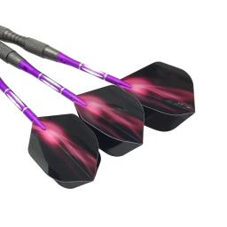 Imitação Asas De Dardo De Aço De Tungstênio, Metal De Alto Grau, Treinamento De Competição, Roxo Esculpido Rod, 3Pcs por Conjunto, 20g - Image 6