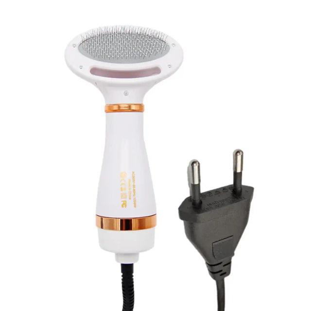 Secador e Escova Slicker 2 em 1 para Cães e Gatos - Grooming Eficiente com 3 Níveis Ajustáveis