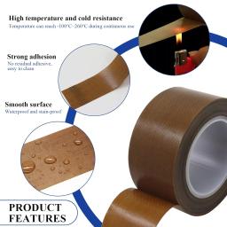 Fita adesiva de ptfe, pano isolado, resistente a altas temperaturas, vedação de fitas ptfe, largura 5 ~ 50mm, espessura 0.18mm 0.13mm - Image 2