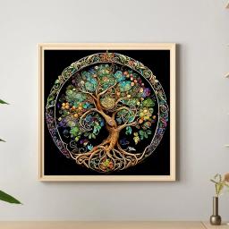 Tree of Life Kit de Pintura Diamante, Kit de Arte Diamante 5D, Arte e Artesanato com Diamantes e Pedras Preciosas, Decoração de Parede - Image 4
