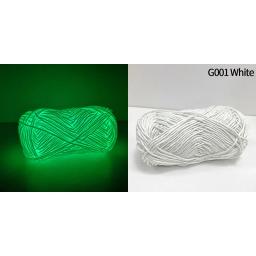 Fio de poliéster luminoso para tricô manual, brilho no escuro, fio robusto, artesanato DIY, fio brilhante, suéter, chapéu, tapete, 50g por bola - Image 4