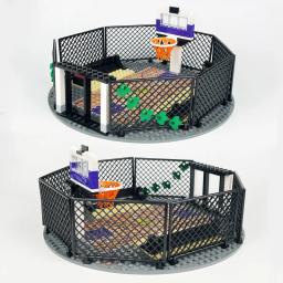 Esportes basquete tribunal piso conjunto bloco de construção basquete montado blocos modelo brinquedo diy aniversário presentes natal - Image 2