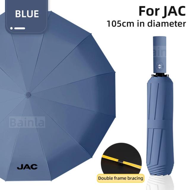Guarda-chuva Automático Dobrável JIAYUE Personalizado com Logotipo e Proteção UV para Modelos JAC T9, T8 PRO, iC5, JS2, S2, S3, S7, A5 e R3