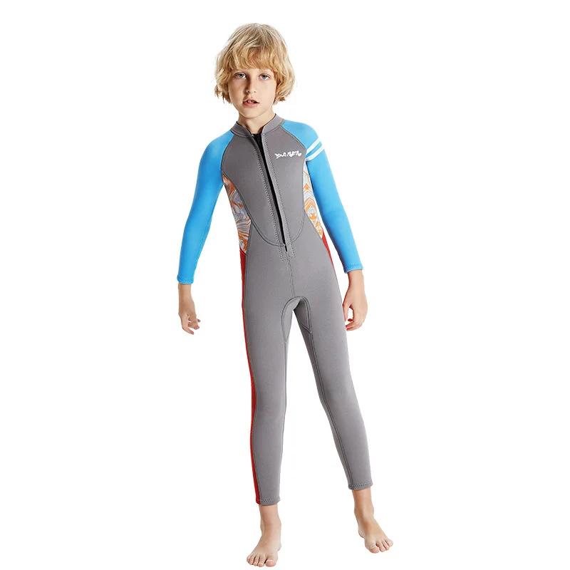 Neoprene Long Sleeves One Piece Swimsuit infantil, roupa de mergulho espessa, natação, mergulho, surf, crianças, inverno, 2,5mm - Image 1