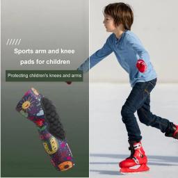 Kids Sports Knee Pad, Joelheira Evitar Colisão, Luva do cotovelo do braço, Engrenagem esportiva respirável, Luva protetora para basquete - Image 2