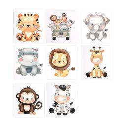Animal Leão Adesivo para Crianças, Decoração de Festa de Aniversário, Selva e Safari, Vida Selvagem Animal Birthday Party Supplies, Baby Shower Decoration - Image 6