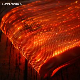 Lumisonata 12 metros de luz led fibra óptica tecido com cor mutável têxtil luminoso brilho tecido diy pano vestido de casamento - Image 5