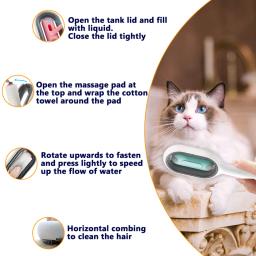 Escova Removedor de Pêlos Dupla Face para Animais de Estimação, Pente para Massagem, Acessório Doméstico, Self-Cleaning, Cães e Gatos - Image 5