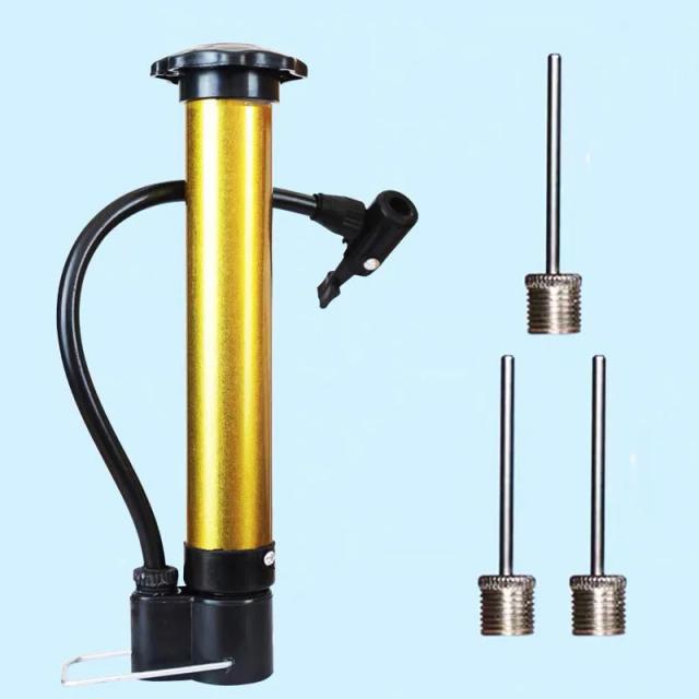 Bomba de Bicicleta Portátil Multifuncional com Agulha Dourada, Ideal para Futebol e Basquete - 1 e 3 Peças