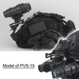 Auscultadores e óculos de alta definição táticos, Airsoft conjunto capacete, modelo de telescópio Dual-Pass, equipamento Cosplay faixa de tiro - Image 6