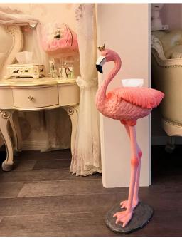 Flamingo resina tecido caixa estátua, ornamento criativo, sala de estar, decoração interior, escultura, casa, WC, artesanato decorativo personalizado - Image 4