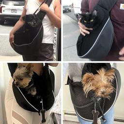 Cão de estimação estilingue transportadora mão livre malha respirável viagem ao ar livre saco estilingue seguro portador para cães pequenos gatos suprimentos para animais de estimação - Image 6