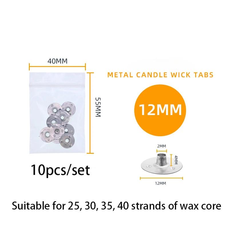 10 Pcs/set Sem Fumaça Vela Pavios de Algodão DIY Não-Tóxico Ambientalmente Amigável Ghee Pavio Fio de Cera Cera Handmade Fazendo Entregas - Image 1