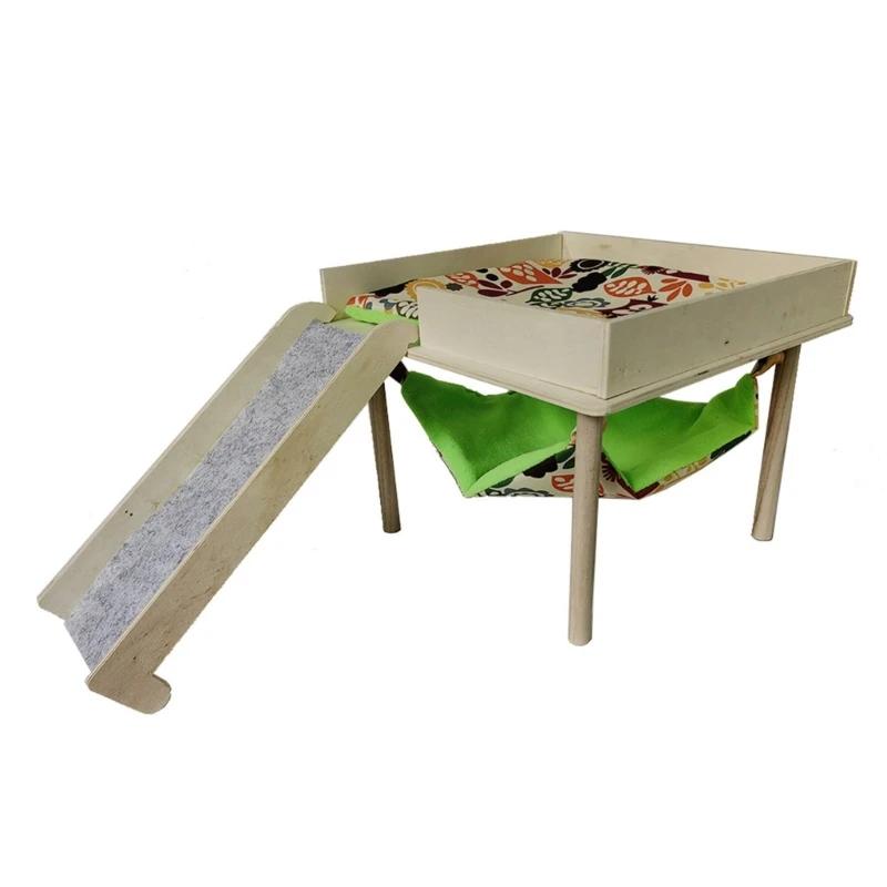 Plataforma escalada natural para porquinhos-da-índia, leve e confortável, brinquedo castelo para animais - Image 1