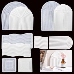 U Forma Molde De Silicone para DIY, Concreto Gesso Cimento Coaster, Fruta Bolo Placa Molde, Geométrica Resina Artesanato Moldes, Home Decor - Image 2