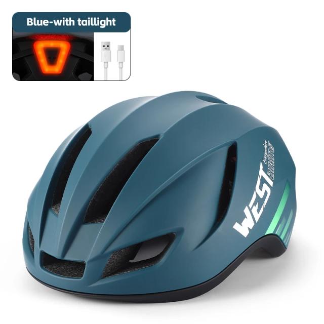 Capacete de Ciclismo Aerodinâmico com Luzes Traseiras LED para Homens e Mulheres - Ideal para MTB e Bicicletas de Estrada