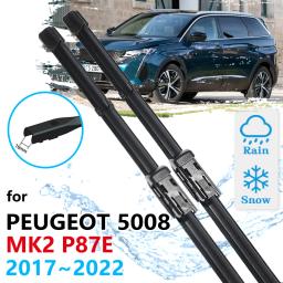 Para peugeot 5008 mk2 p87e 2017 2018 2019 2020 2021 2022 gt linha limpeza pára-brisas acessórios lâmina de limpador dianteiro do carro - Image 2