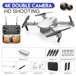 2025 E88 Pro WiFi FPV Drone - Câmera única/dupla 4K/1080P, HD grande angular, retenção de altitude, brinquedo de helicóptero RC quadricóptero dobrável - Image 4