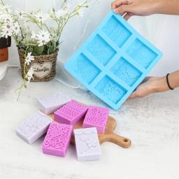 Moldes de sabão de silicone com padrões mistos do laço, perfeito para DIY Retângulo Sabão Making, Home Decor Artesanato, 6 Cavidade - Image 4