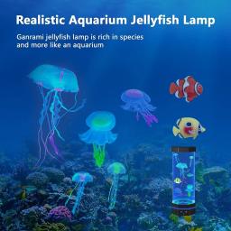 Lâmpada de lava medusa com controle remoto, plug-in USB, Bubble Fish, luz noturna, mudando, 15 Polegada, 17 cores - Image 3