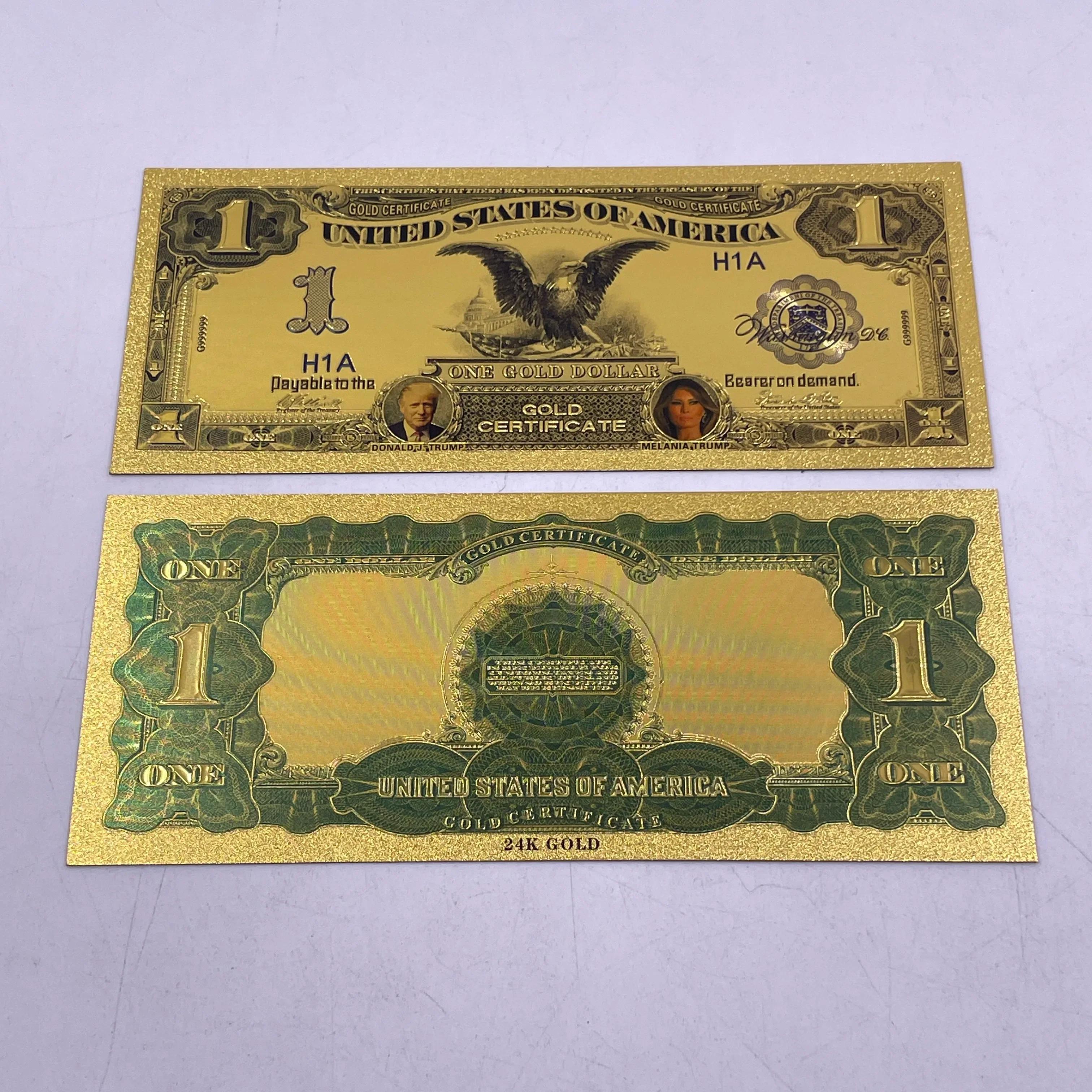 Dólar EUA Presidente Notas de ouro para fãs, Dólares dólar, Colecionáveis, 1 2 5 10 Billion, 2024 - Image 1