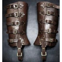 Botas medievais renascentistas, capa de couro pu, guarda de pernas, armadura, larp, guerreiro viking, cavaleiro, fantasia de cosplay, homens e mulheres - Image 6
