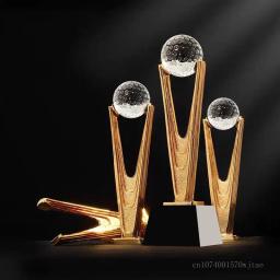 Troféu De Cristal De Resina, Prêmio Esportivo Substituível, Personalizado Gravado, Base De Cristal Preto, Decoração De Casa Excelente Criativa Lembrança, 1Pc - Image 5