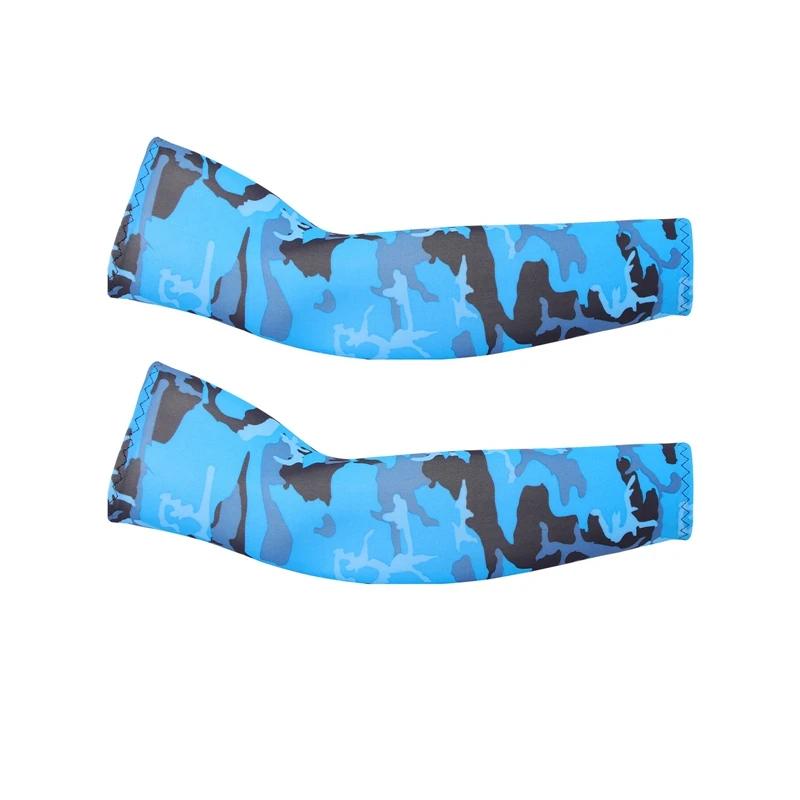 Capa de manga de braço camuflada para esportes, basquete, ciclismo, corrida, pesca, aquecedor de braço, proteção solar UV, manguito, verão, 1 par - Image 1