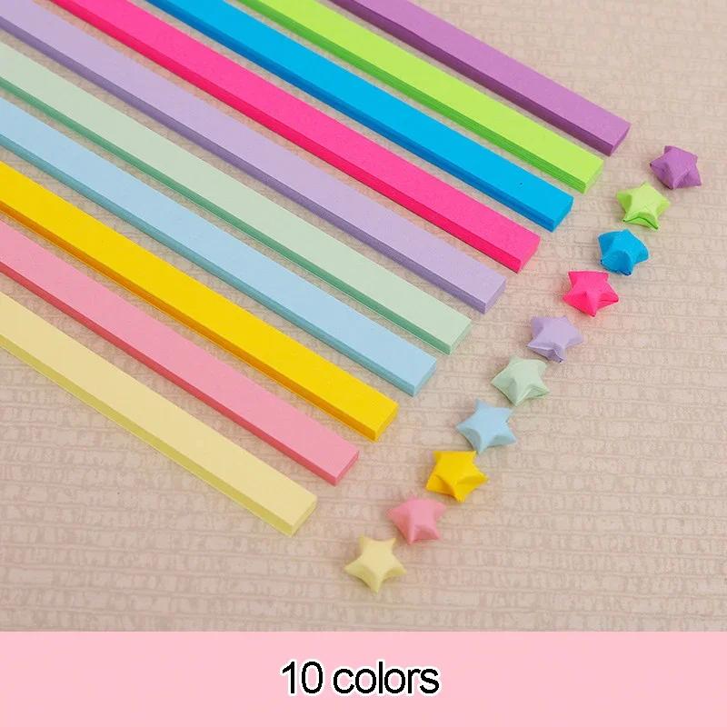 540 folhas origami estrelas papéis dupla face sorte colorido estrela tiras 27 cores decoração papel dobrável para artes artesanato suprimentos - Image 1
